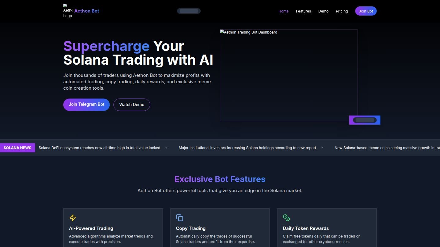 Aethon Trading Bot Dashboard